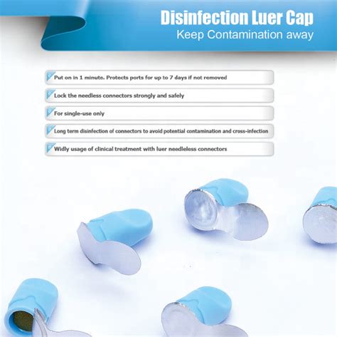 Light Blue Disposable Protective Swabcap Disinfection Cap Alcohol