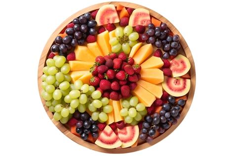 Un Plato De Frutas Con Diferentes Tipos De Frutas Foto Premium