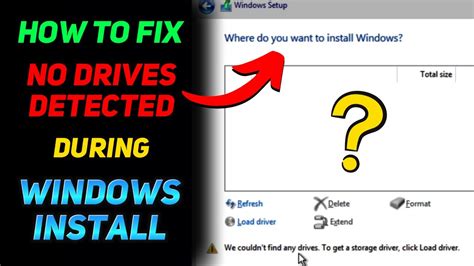 How To Fix No Drives Detected During Windows Installation Windows 10