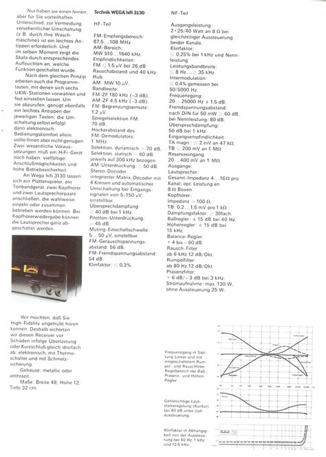 Wega Hifi Programm