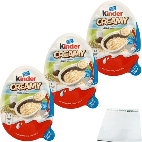 Ferrero Kinder Creamy Milky And Crunchy 3er Pack 3x19g Packung Usy