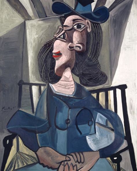 Woman With Hat Sitting In An Armchair Pablo Picasso 1942 Picasso Art Arthistory Pablo