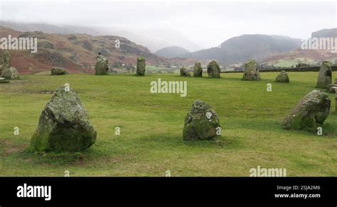 Castlerigg Stone Circle Near Keswick Lake District Uk Stock Video