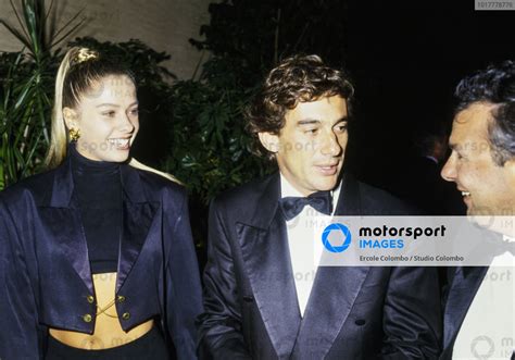 Ayrton Senna With His Girlfriend Adriane Galisteu Monaco GP