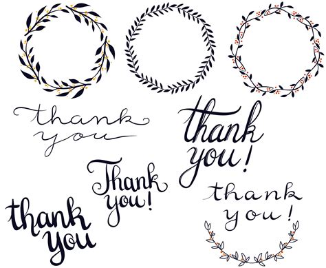 Thank You Typography Vectors 182483 Vector Art At Vecteezy