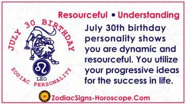 July 30 Zodiac (Leo) Horoscope Birthday Personality and Lucky Things | ZSH