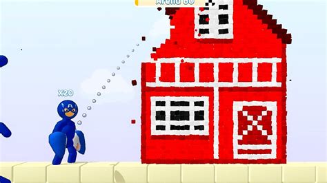 Blue Superhero Crashes Red House In The Game Wall Crusher Hero YouTube