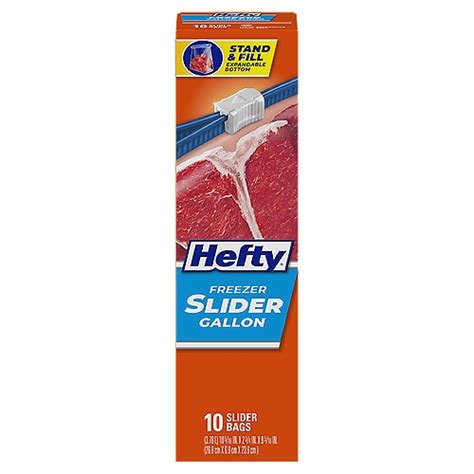 Hefty Freezer Gallon Slider Bags 10 Count Shoprite