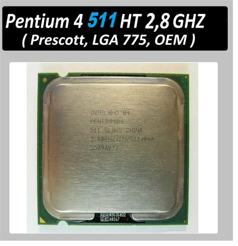 Процессор Intel Pentium 4 511 Prescott Lga775 1 X 2800 Мгц Купить В