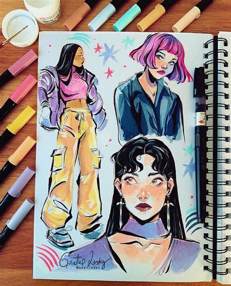 Gretel Lusky Gretlusky Posted On Instagram Another Sketchbook Page