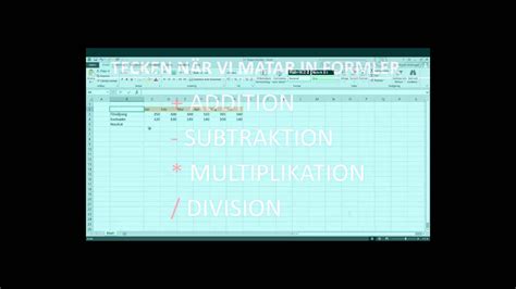 Hur Du Skapar En Formel I Microsoft Excel YouTube