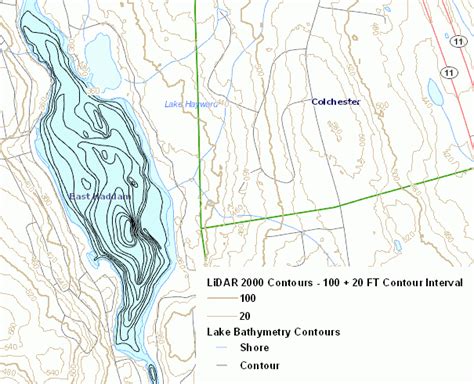 Elevation Contours and Lake Bathymetry