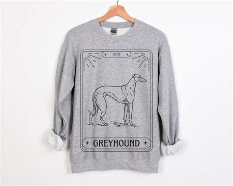 Greyhound Tarot Card Sweatshirt Womens Crewneck Greyhound T Cute