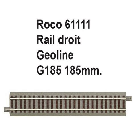 Rail Droit Geoline G185 185mm HO 1 87 Roco 61111