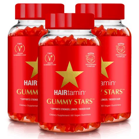 Hairtamin Gummy Stars 3 Months Supply Muse Beauty