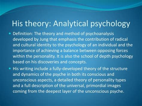 Ppt Carl Jungs Theory Of Analytical Psychology Powerpoint Presentation Id2186293