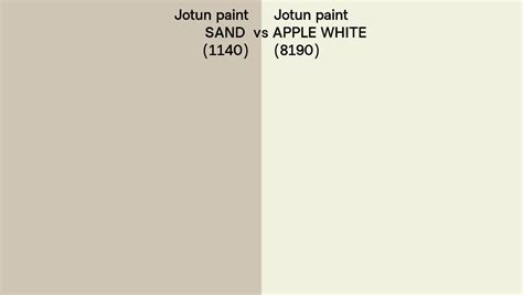 Jotun Paint Sand Vs Apple White Side By Side Comparison