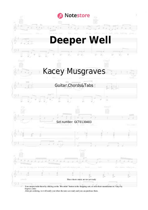 Deeper Well chords and tabs Kacey Musgraves in Note-Store.com | Guitar ...