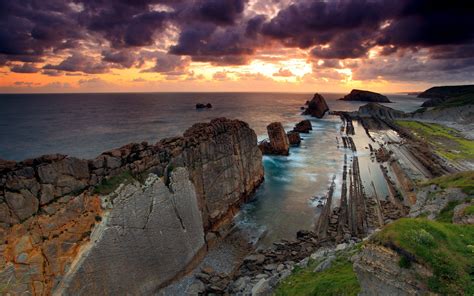 Landscape Sunset Sea Bay Rock Nature Shore Beach Sunrise Coast