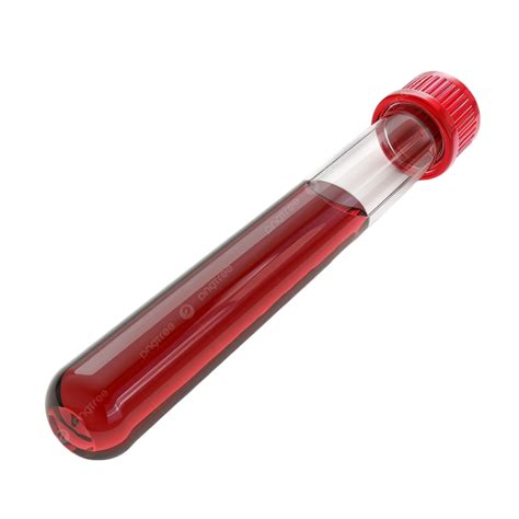 Glass Test Tube With Blood Sample D Glass Test Tube With Blood Sample