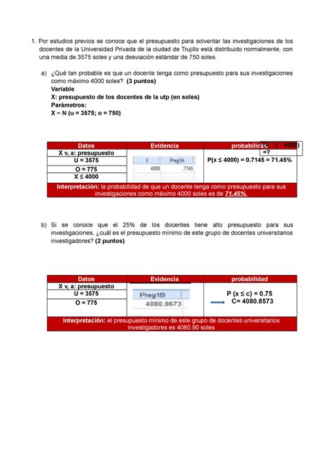 Probabilidad Y Estadistica Preg Por Estudios Previos Se Conoce Que El