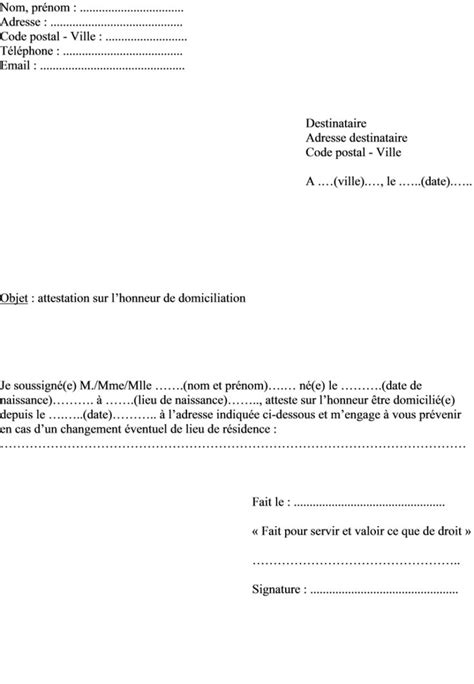 Exemple Lettre De Certification Sur L Honneur Financial Report