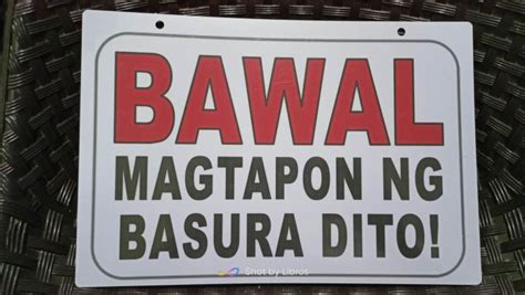 Bawal Magtapon Ng Basura Dito Signage A4 Size PVC Plastic Lazada PH