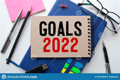 Goals 2022 Written On Highway Road To The Mountain Stock Photography