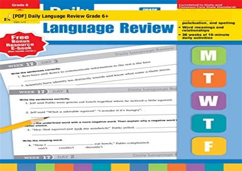 Read Daily Language Review Grade 6