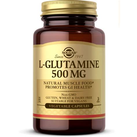 Solgar L Glutamine 500 Mg 250 Vegetable Capsules