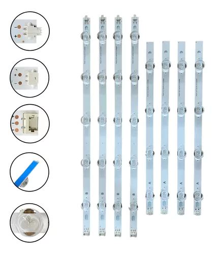 Kit Barras De Led Compativel Ln Ln Ln Frete Gr Tis