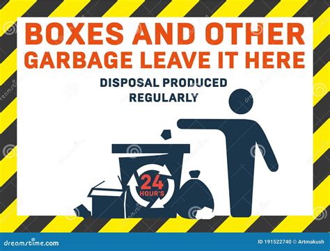 Site Waste Disposal Vector Colorful Illustration Of Office Trash Stock