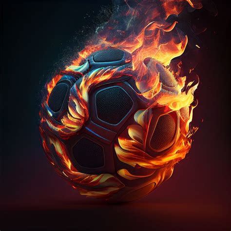 Free Football On Fire Image