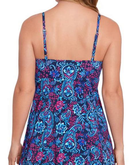 Swim Solutions Women S Tummy Control Empire Waist Swimdress Created For Macy S And Reviews