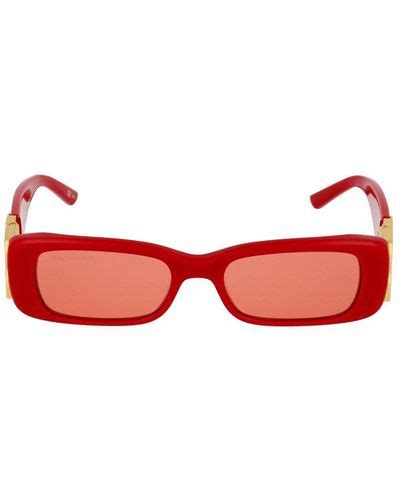 Red Balenciaga Sunglasses For Women Lyst