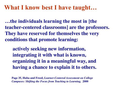 Ppt Comparison Of Learning Paradigms Learner Centered Vs Instructor