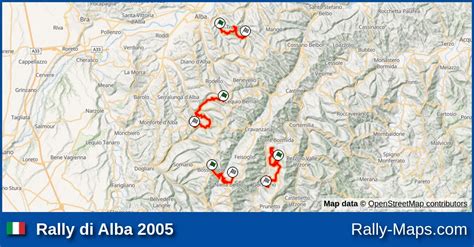 Streckenverlauf Rally Di Alba Rallyekarte De