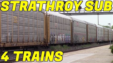 Railfanning Strathroy Sub With 4 CN Trains In Sarnia Ontario YouTube