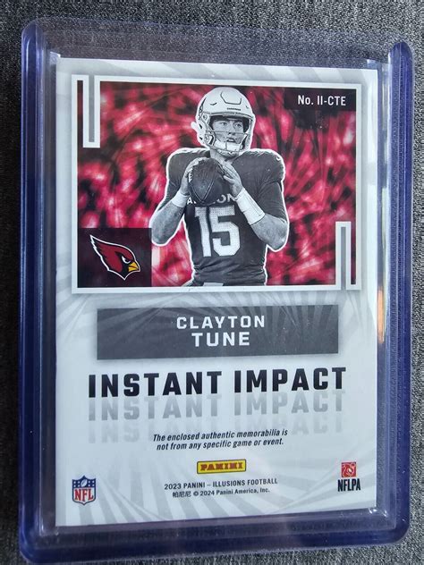 2023 Panini Illusions Clayton Tune Instant Impact Rookie Patch 50