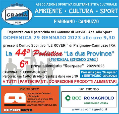 Locandine 2023t1 44a Podistica Le Due Province Pisignano