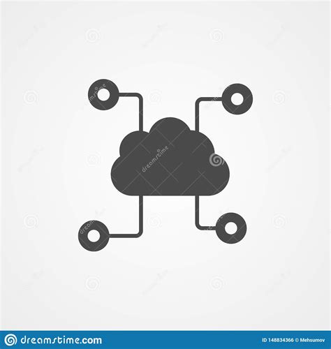 Symbole De Calcul De Signe D Ic Ne De Vecteur De Nuage Illustration