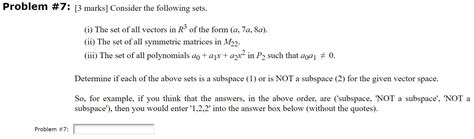 Solved Problem 7 [3 Marks] Consider The Following Sets