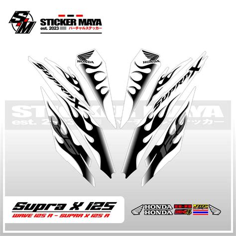 Striping SUPRA X 125 R NEW MTF 3 STICKER SUPRA X 125 FI STICKER SUPRA X