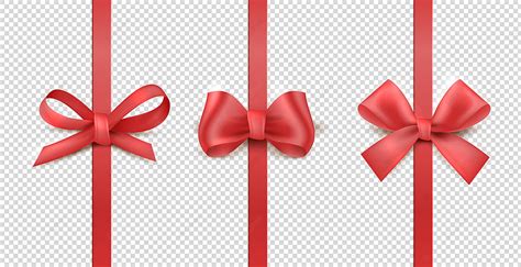 Bow Gift Ribbon Vector Hd Images Red Ribbon Bows Bow Gift Invitation