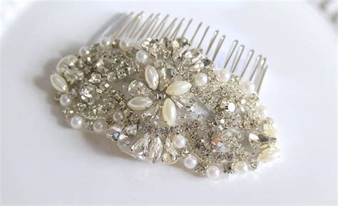 Bridal Beaded Pearl And Crystal Luxury Headpiece Rhinestone Applique