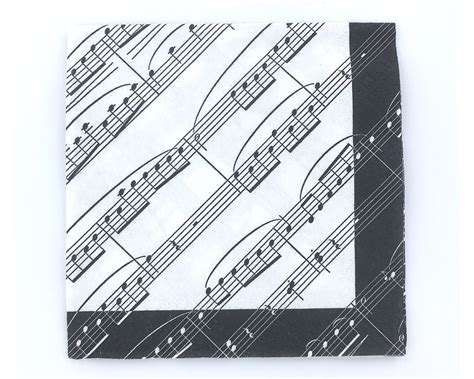 Music Notes Napkins Pack Of 20 Lunch Size 6 5 13 Music Decoupage