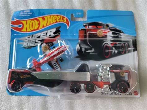 Hot Wheels Remolque Con Avioneta Set Sky Show Rig Env O Gratis