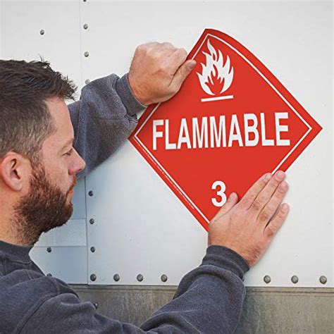 Class 3 Flammable Liquid Placard, Worded 25-pk. - 10.75" x 10.75 ...