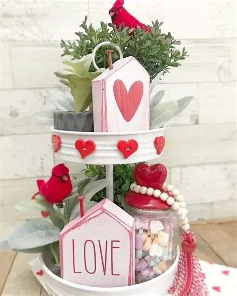 Adorable Valentines Tiered Tray Ideas That Show The Love