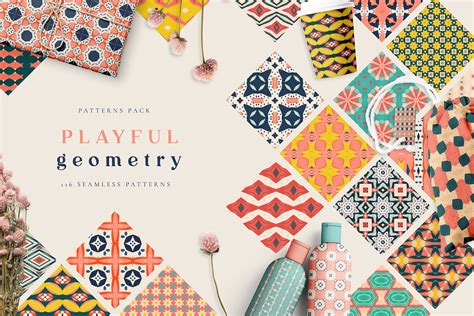 Playful Geometry Seamless Patterns Design Cuts